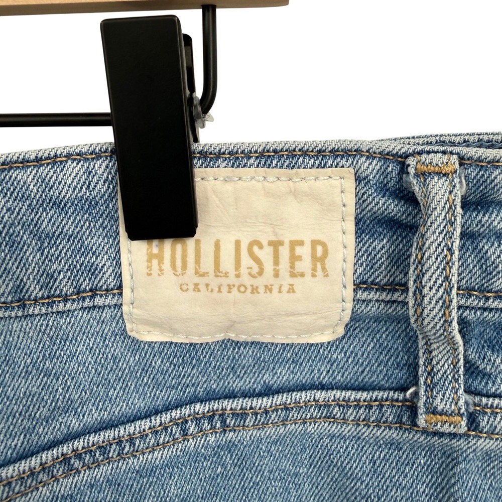 Hollister Ultra High Rise Dad Jeans Denim Straight Leg 34x30 Y2K Whimsical 90s - Picture 9 of 13
